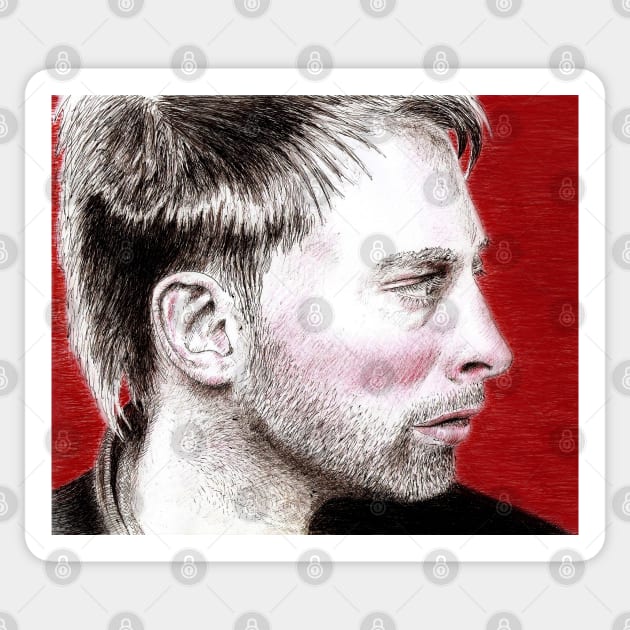 Thom Yorke Sticker by Salvastore 